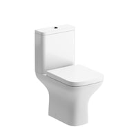 Mist Rimless Short Projection Close Coupled Open Back WC & Wrapover Soft Close Seat