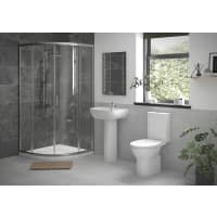 2Go Full Suite 900mm 2 Door Easy-Fit Quadrant & Tray - White