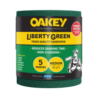 Oakey Liberty Green Sandpaper Roll 5m x 115mm 80 Grit
