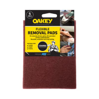 Oakey Flexible Removal Pads Coarse Pack of 5  150 x 115mm L x W (mm)