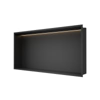 Showerwall Niche With Led Light Strip Matt Black 610 x 305 x 120mm