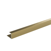 Showerwall ET6 Alu Extrusion End Brushed Gold 11mm x 2450mm