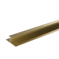 Showerwall JT6 Alu Extrusion Join Brushed Gold 11mm x 2450mm