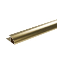 Showerwall QT6 Alu Extrusion Quandrant Brushed Gold 11mm x 2450mm