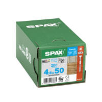 SPAX Stainless-Steel Façade Screws With Fixing Thread T20 T-Star Plus Recess 4.5 x 50mm Box of 200