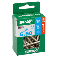 SPAX Stainless-Steel Universal Woodscrews T20 T-Star Plus Bit Recess 5.0 x 50mm Project Pack of 25