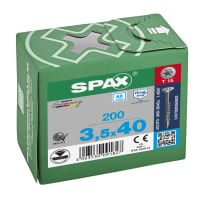 SPAX  Stainless-Steel Universal Woodscrews T15 T-Star Plus Bit Recess 3.5 x 40mm Box of 200