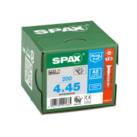 SPAX Stainless-Steel Universal Woodscrews T20 T-Star Plus Bit Recess 4.0 x 45mm Box of 200
