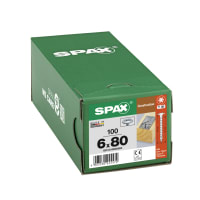 SPAX WIROX Coated Washer-Head Construction Screws T30 T-Star Plus Recess 6.0 x 80mm Box of 100
