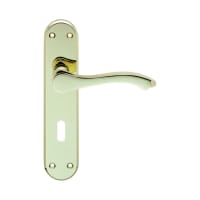 Carlisle Brass Ixion Door Handle Lever Lock Furniture Polished Brass