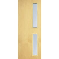 Premdor Flush Ash Veneer Glazed 16G FD30 Fire Door 1981 x 762 x 44mm