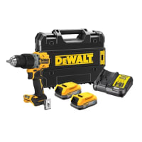 DeWalt DCD805E2T-GB 18V XR Brushless Hammer Drill Driver Kit with Charger, Case & 2 x Batteries