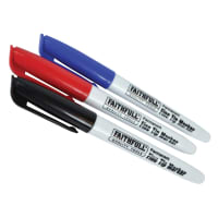 Faithfull Fibre Tip Marker Pen Mixed Pack 3