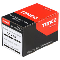 TIMCO Self-Drilling Wing-Tip Steel to Timber Light Section Silver Screws - 5.5 x 85
