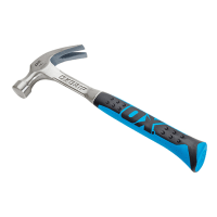 OX Pro Fibreglass Handle Claw Hammer 16oz
