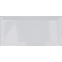 Verona Metro White Bevelled Ceramic Wall Tile 100 x 200 x 7mm 1m2