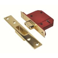 Union 2100 BS StrongBOLT 5 Lever Deadlock 81mm Polished Brass