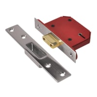 Union 2100 BS StrongBOLT 5 Lever Deadlock 81mm Satin Chrome