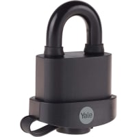 Yale Y220B Black Weatherproof Padlock with protective cover 51mm