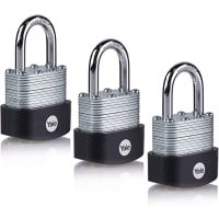 Yale Y125B Laminated Steel Padlock 40mm 3 Pack