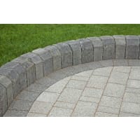 Marshalls Tegula Kerb External Radial 160 x 130 x 250mm Pennant Grey