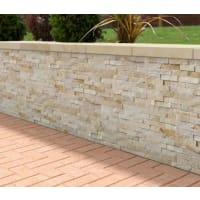 Marshalls Stoneface Drystack Walling 500 x 150 x 22mm Corner Pack 0.58m² Oyster Pack of 7