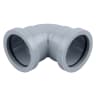 Osma 4W160G Push Fit Knuckle Bend 32mm (Dia) Grey