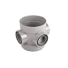 Wavin OsmaSoil Ring Seal System Bossed Pipe Double Switch 110mm Grey