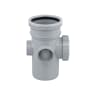 Wavin OsmaSoil Single Socket Bossed Access Pipe 110mm Grey