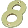 Frisco Eclipse Numeral '8' Face Fix 76mm Polished Brass