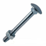 M12 Carriage Bolt with Nut 130mm Bright Zinc Plated