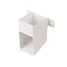 Osma SquareLine Pipe Shoe and Bracket 116 x 108 x 66mm White