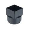 Osma SquareLine Outlet Adaptor-Square to Round 61mm Dia Black