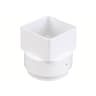 Osma SquareLine Outlet Adaptor-Square to Round 61mm Dia White