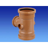 OsmaDrain 87.5° Double Socket Unequal Junction 75 x 160mm Brown