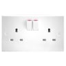 BG Electrical 2 Gang 13A Switch Socket Switched Double Pole White