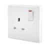 BG Electrical 1 Gang 13A Switch Socket Switched Double Pole White