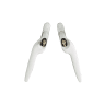Locking Right Hand Espag Handle White/Black Button 40mm Spindle