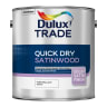 Dulux Trade Quick Dry Satinwood Paint 2.5L Pure Brilliant White