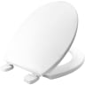 Carrara Matta Kent Top Fix Hinged Toilet Seat White