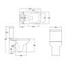 Essential Violet Closed Coupled Pan and Cistern White