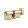 Yale British Standard Euro Turn Cylinder Lock 70mm L Gold