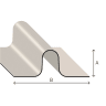 TuffStuff Raised Ridge Roll Expansion Joint 3M x 65mm x 185mm Grey