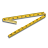 Fisco ABS Nylon Ruler 1m L Yellow