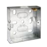 BG Electrical Steel Knockout Box 2 Gang 47mm Silver