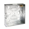 BG Electrical Steel Knockout Box 2 Gang 25mm Silver