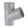 Polypipe 112.5° Round Downpipe Branch Grey RR129G