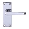 Victorian Straight Latch Door Handle Chrome Plated
