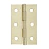 Light Butt Hinge 76 x 20mm Pack of 2 Brass