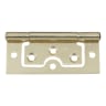 Flush Hinge 75 x 25mm Pack of 2 Electro Brassed